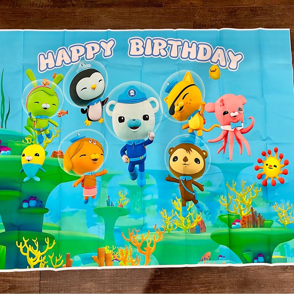 Happy Birthday Octonauts Backdrop Banner New